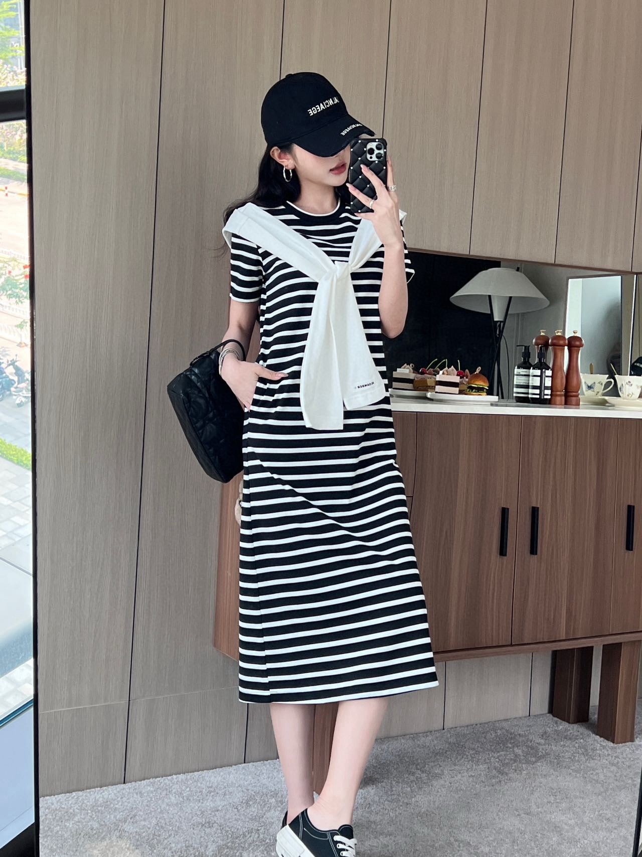 Jil* 25ss Striped casual straight dress