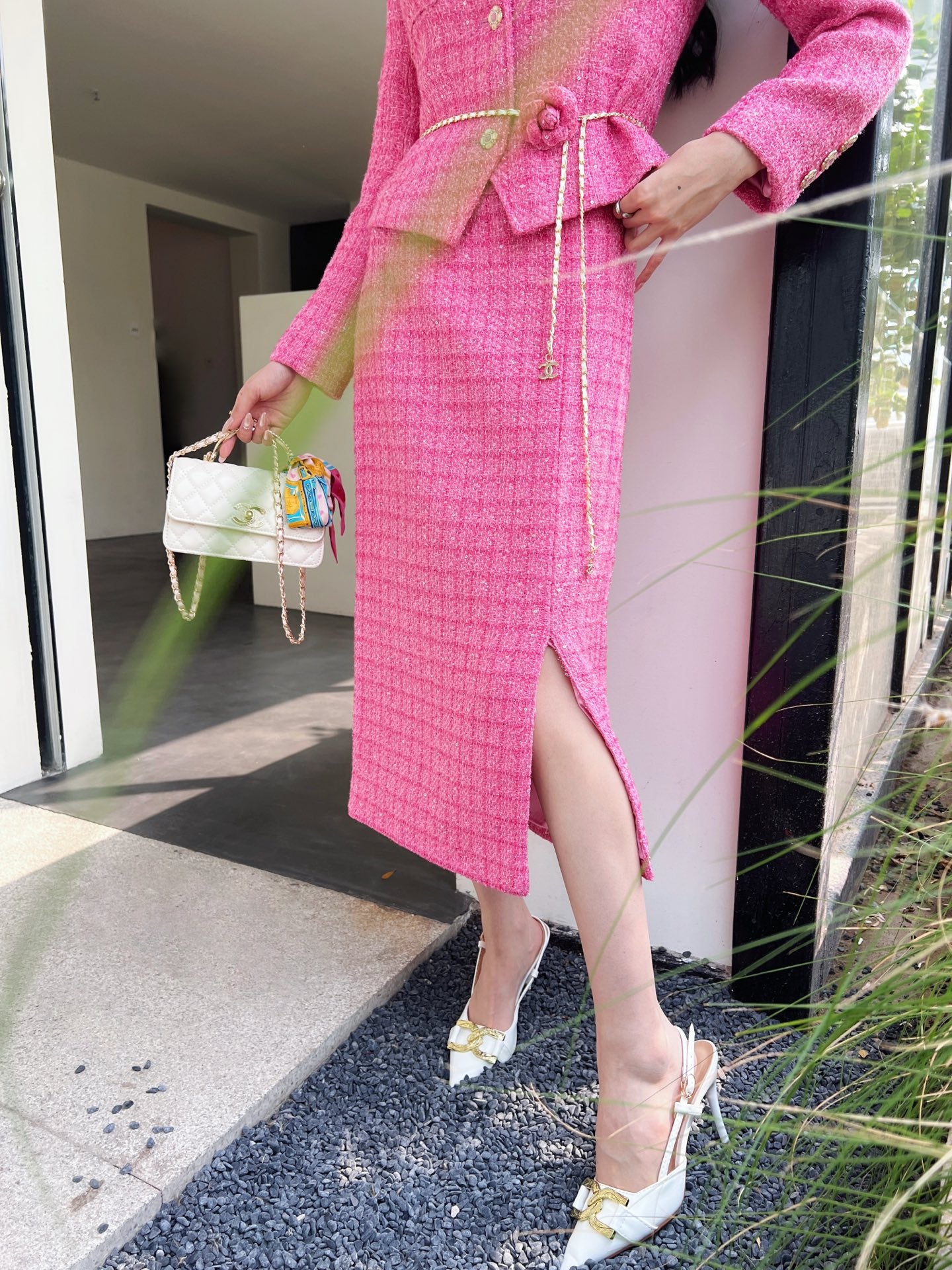 C*nel Pocket Jacket + Skirt suit