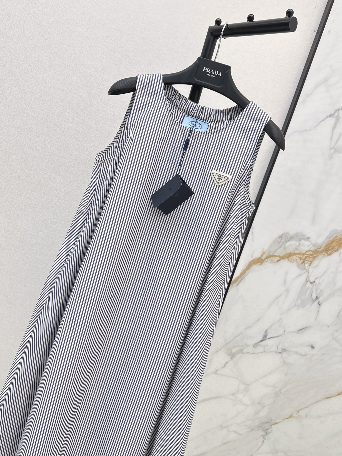 Pra* Striped A-line vest dress