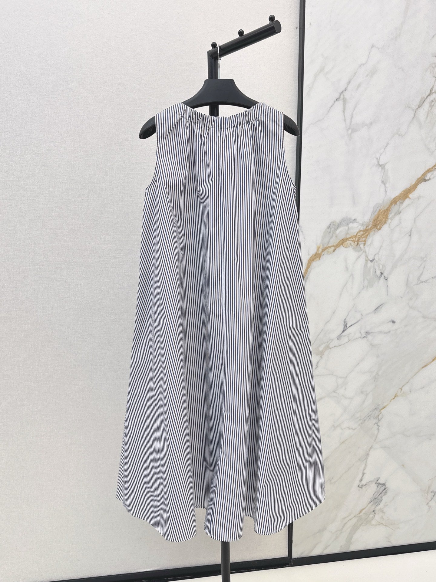 Pra* Striped A-line vest dress
