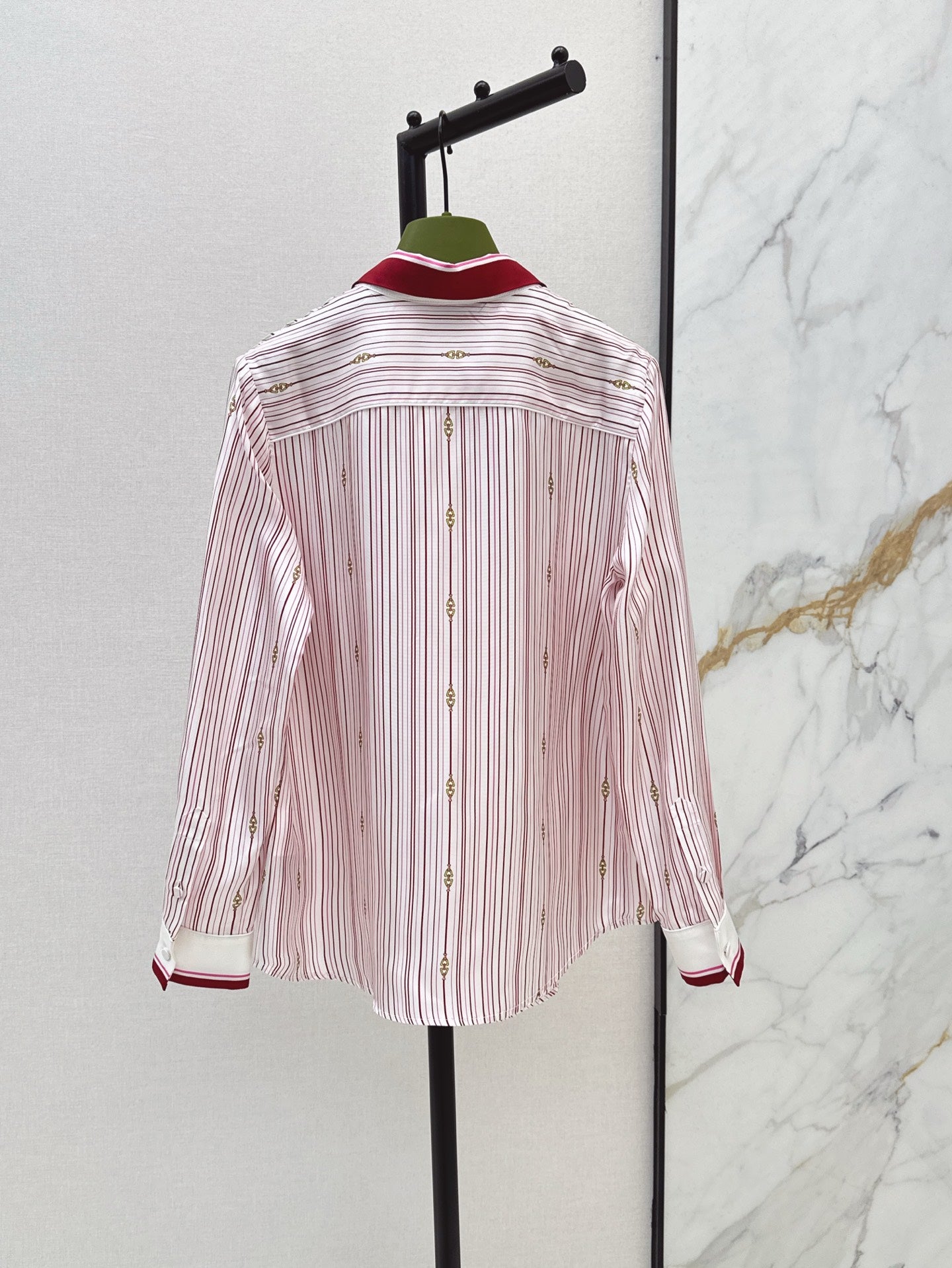 Gu* 25ss printed silk shirt