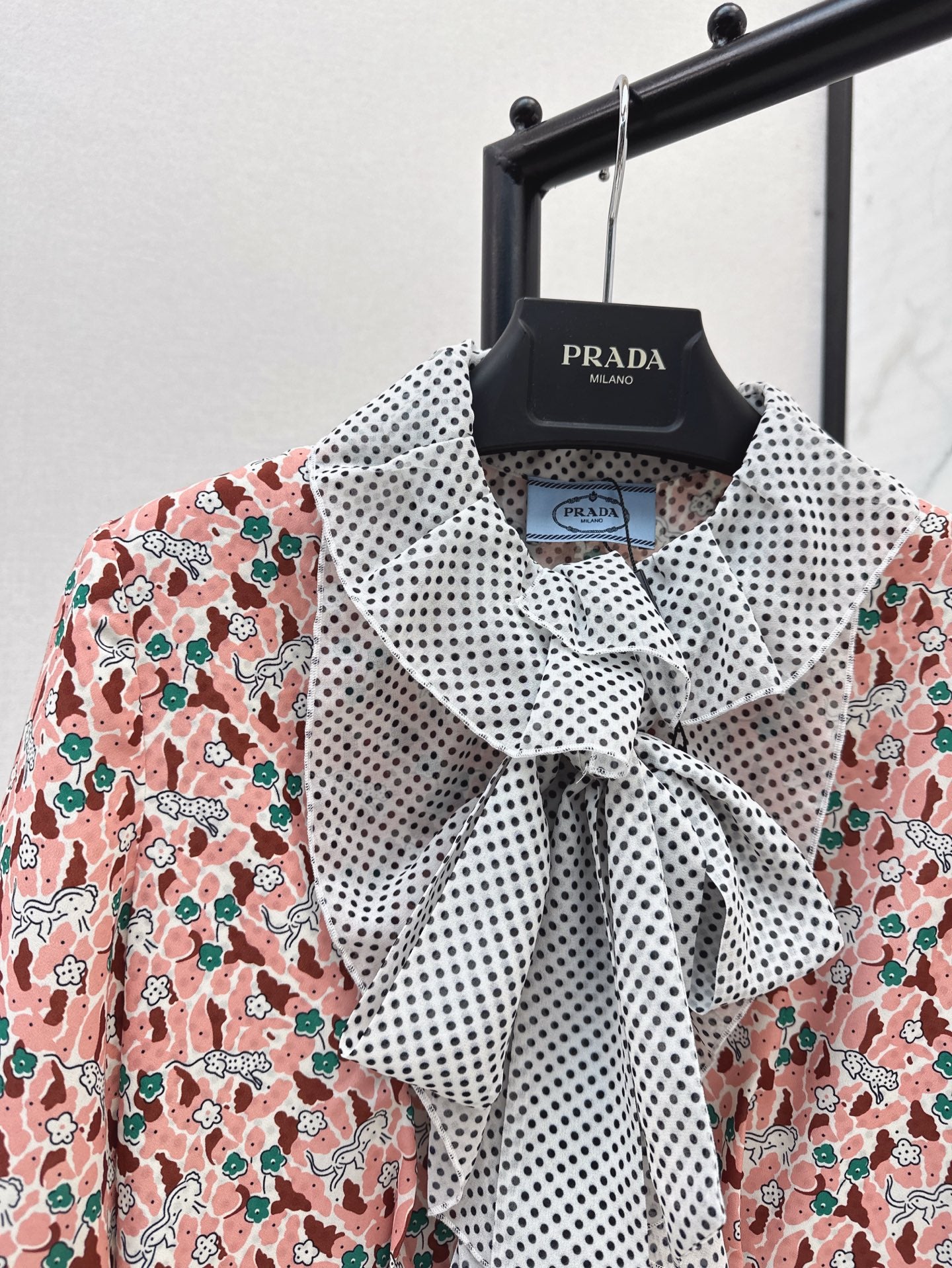 Pra* 25ss blush Printed georgette dress