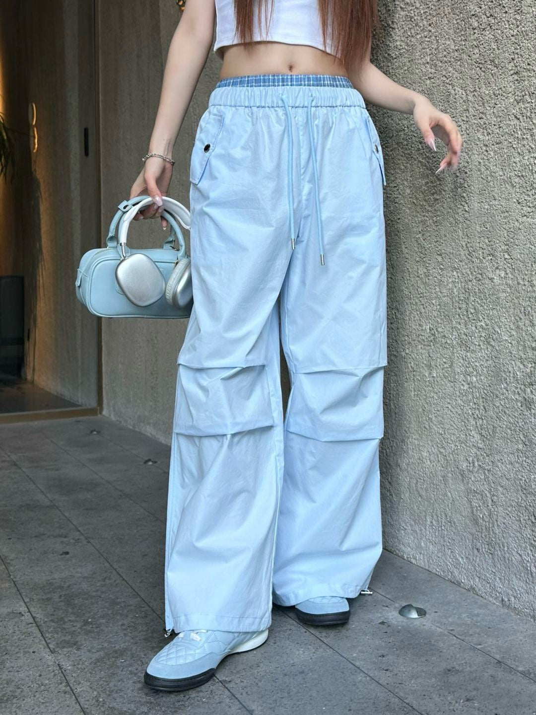 M*u 25ss cotton wide-leg cargo pants