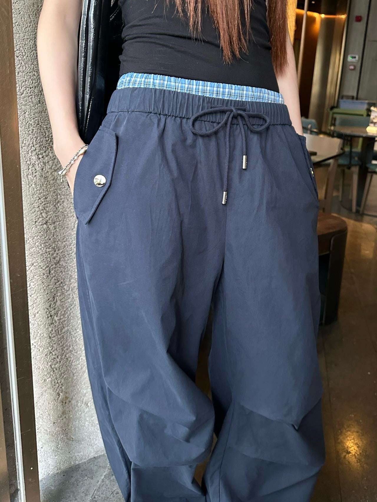 M*u 25ss cotton wide-leg cargo pants