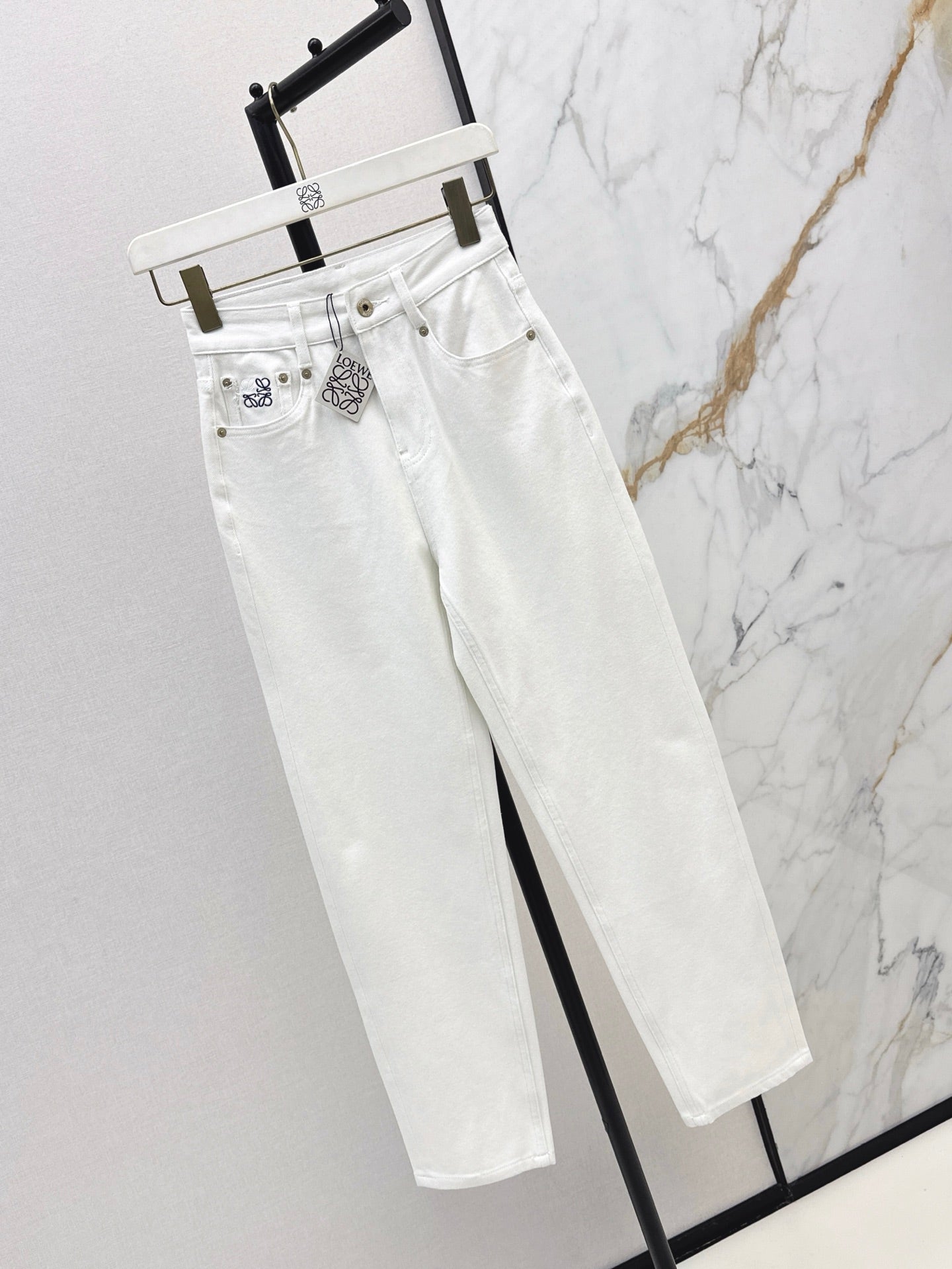 Loe* 25ss embroidered denim pants
