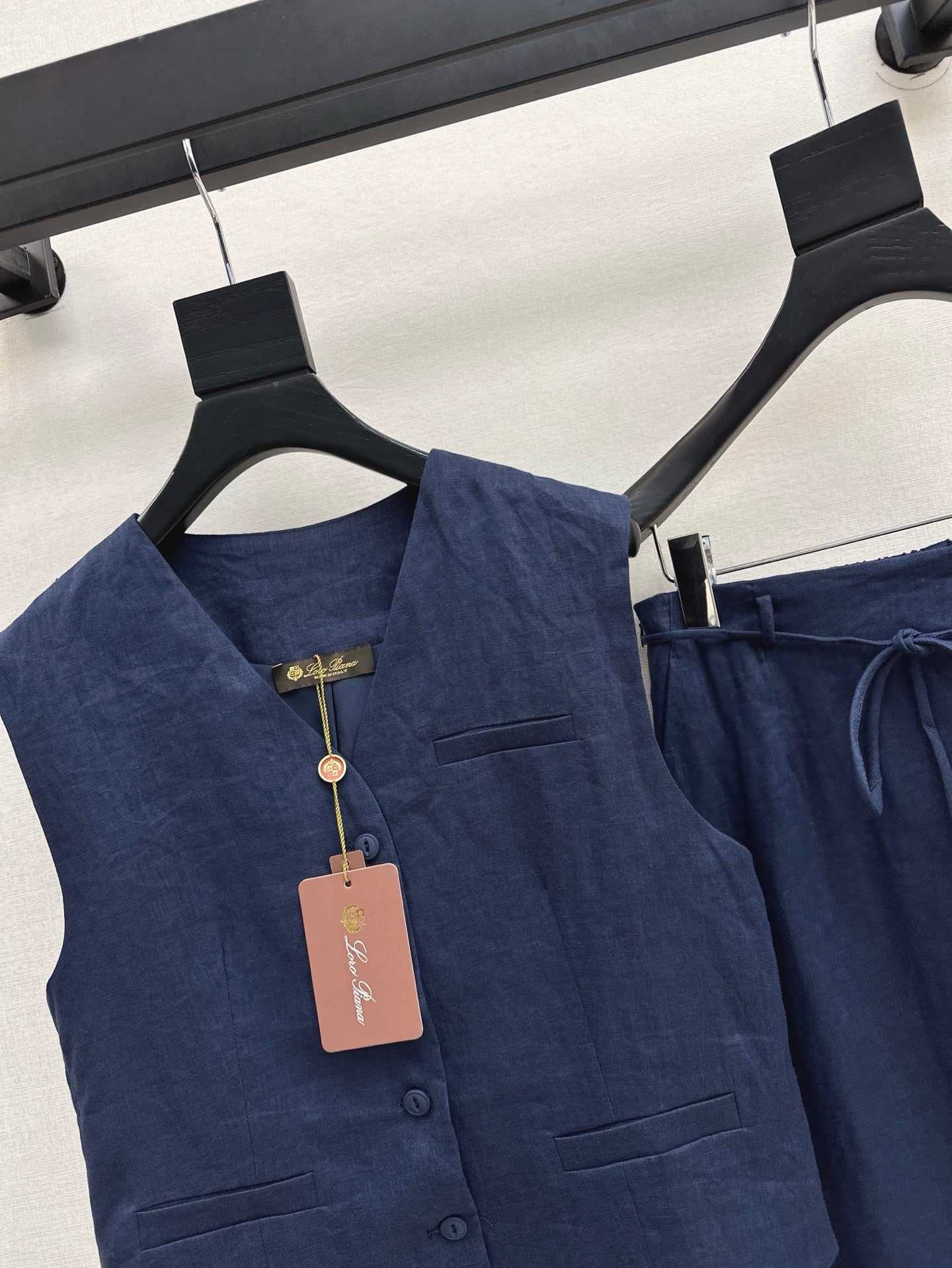 Lor*P 25ss linen vest+skirt suit