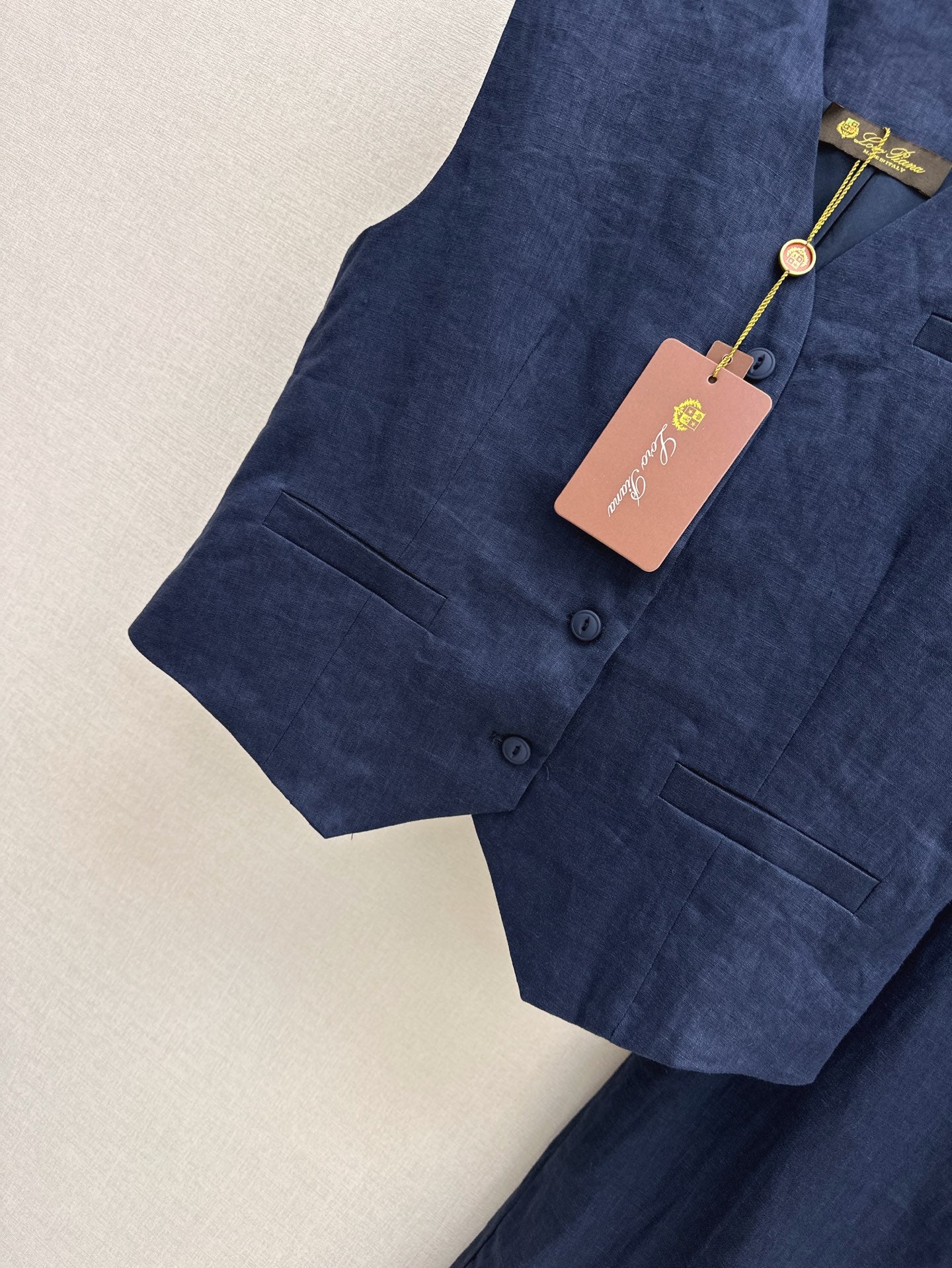 Lor*P 25ss linen vest+skirt suit