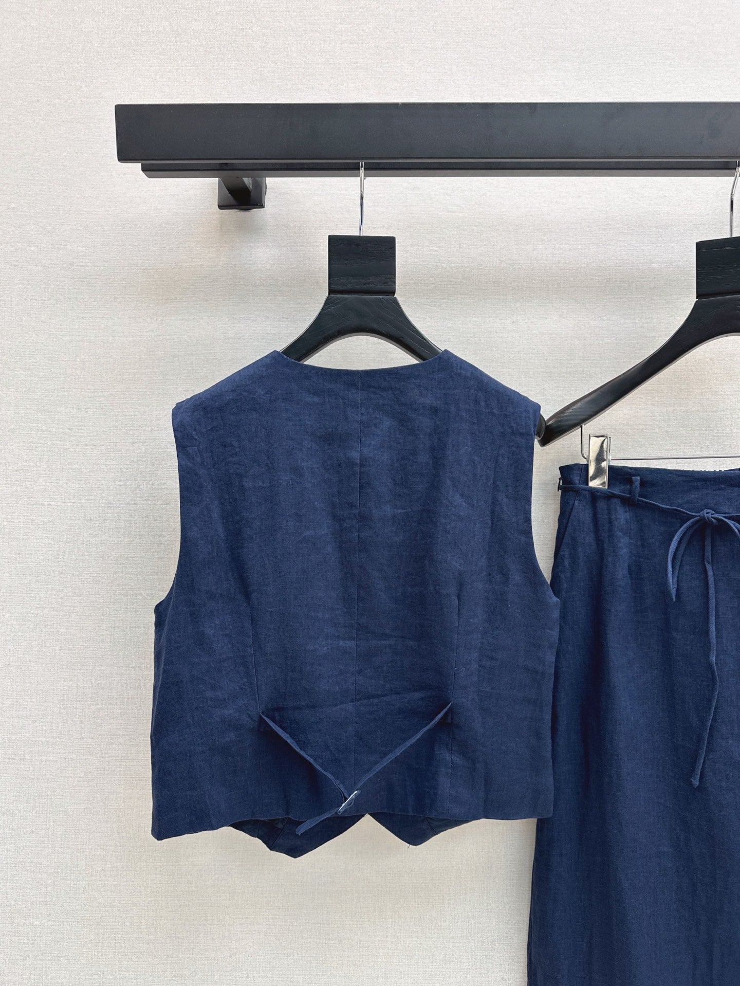 Lor*P 25ss linen vest+skirt suit