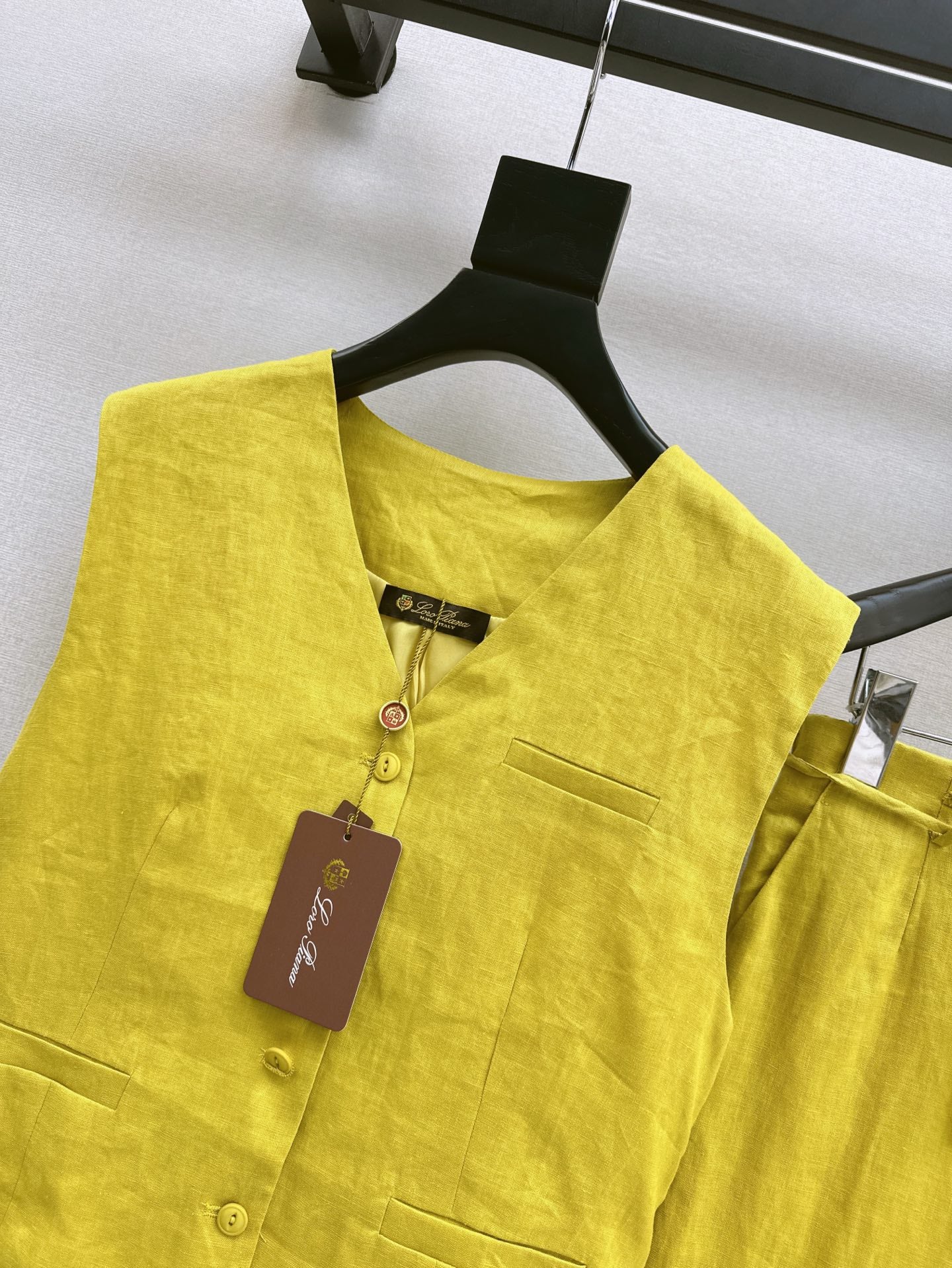 Lor*P 25ss linen vest+skirt suit
