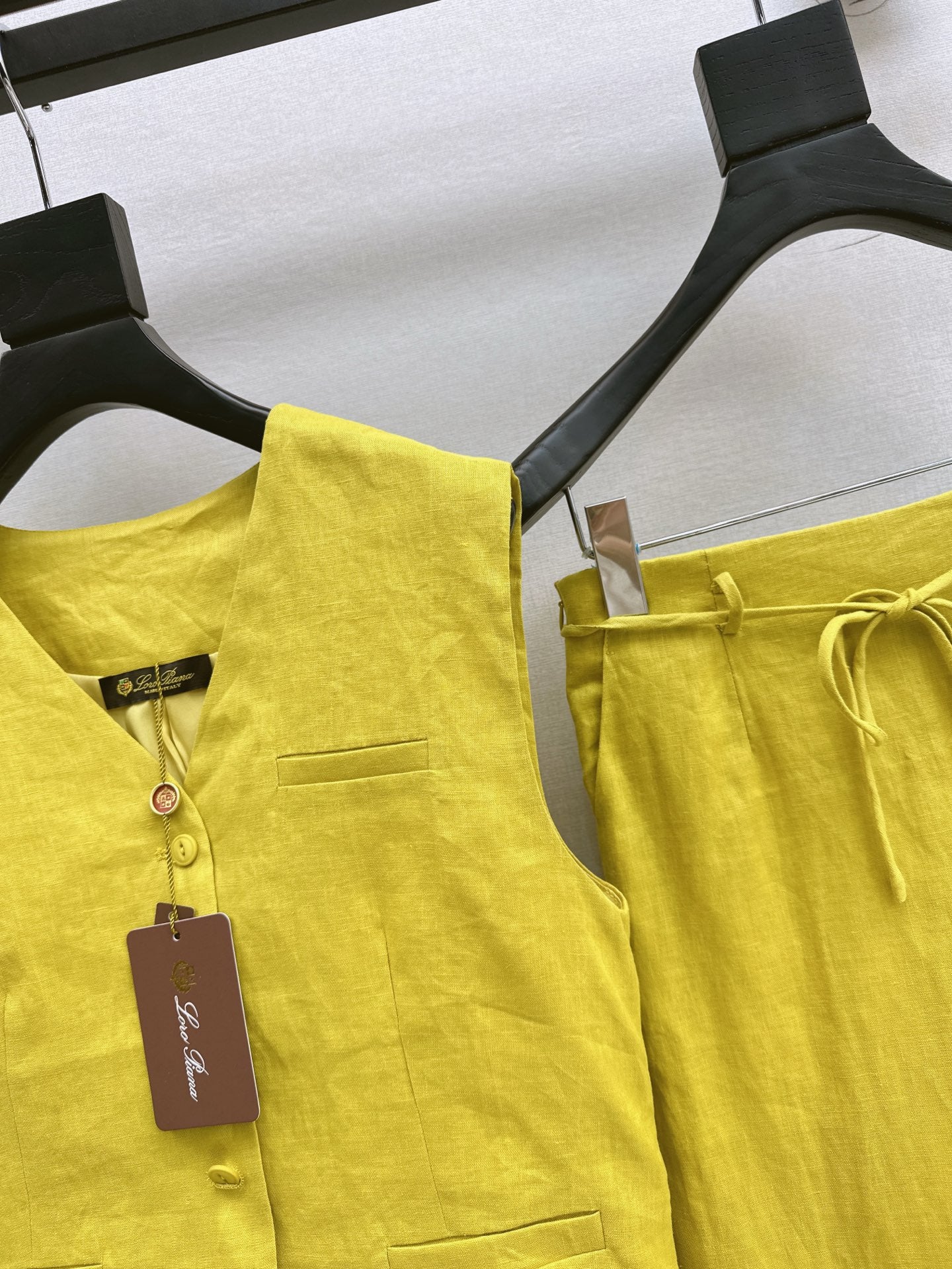 Lor*P 25ss linen vest+skirt suit