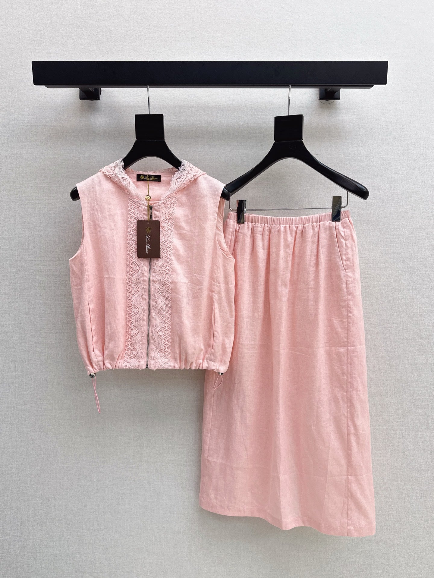 Lor*P 25ss Spliced lace jacket set