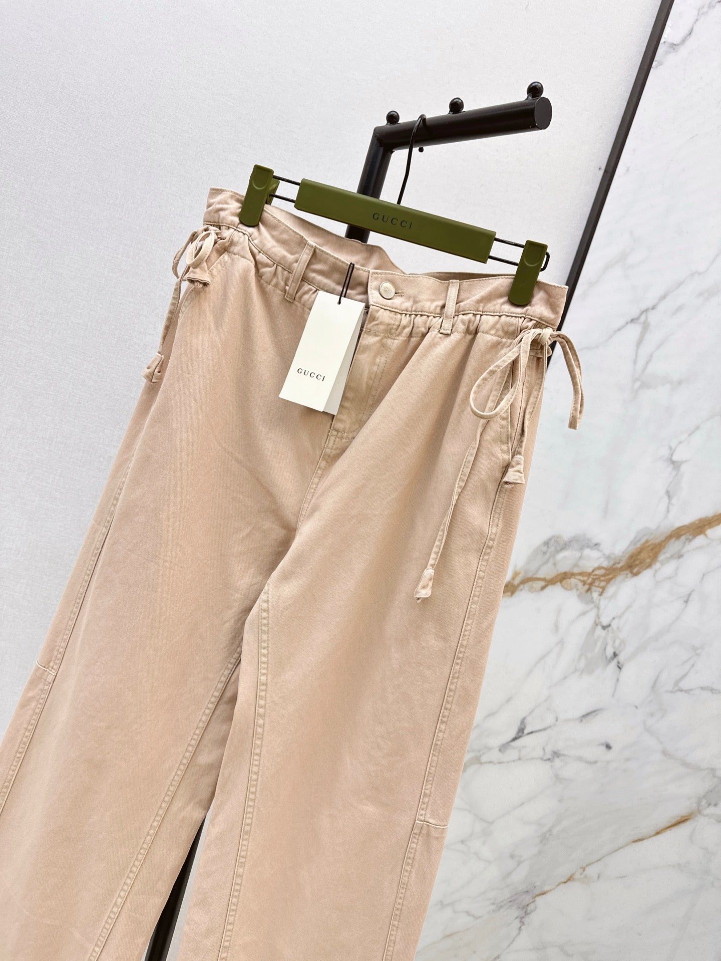Gu* 25ss wide leg pants with tie sides