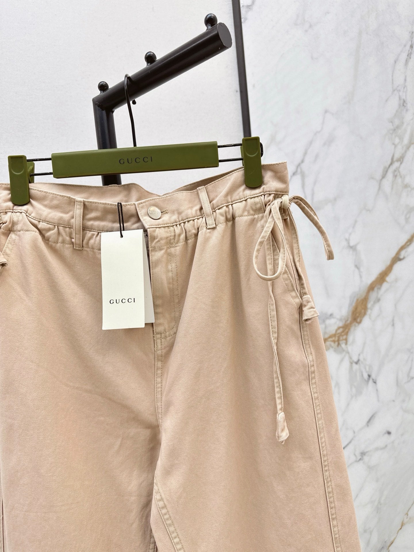 Gu* 25ss wide leg pants with tie sides