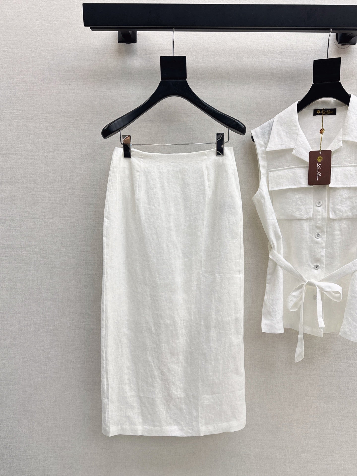 Lor*p 25ss lapel vest and skirt suit