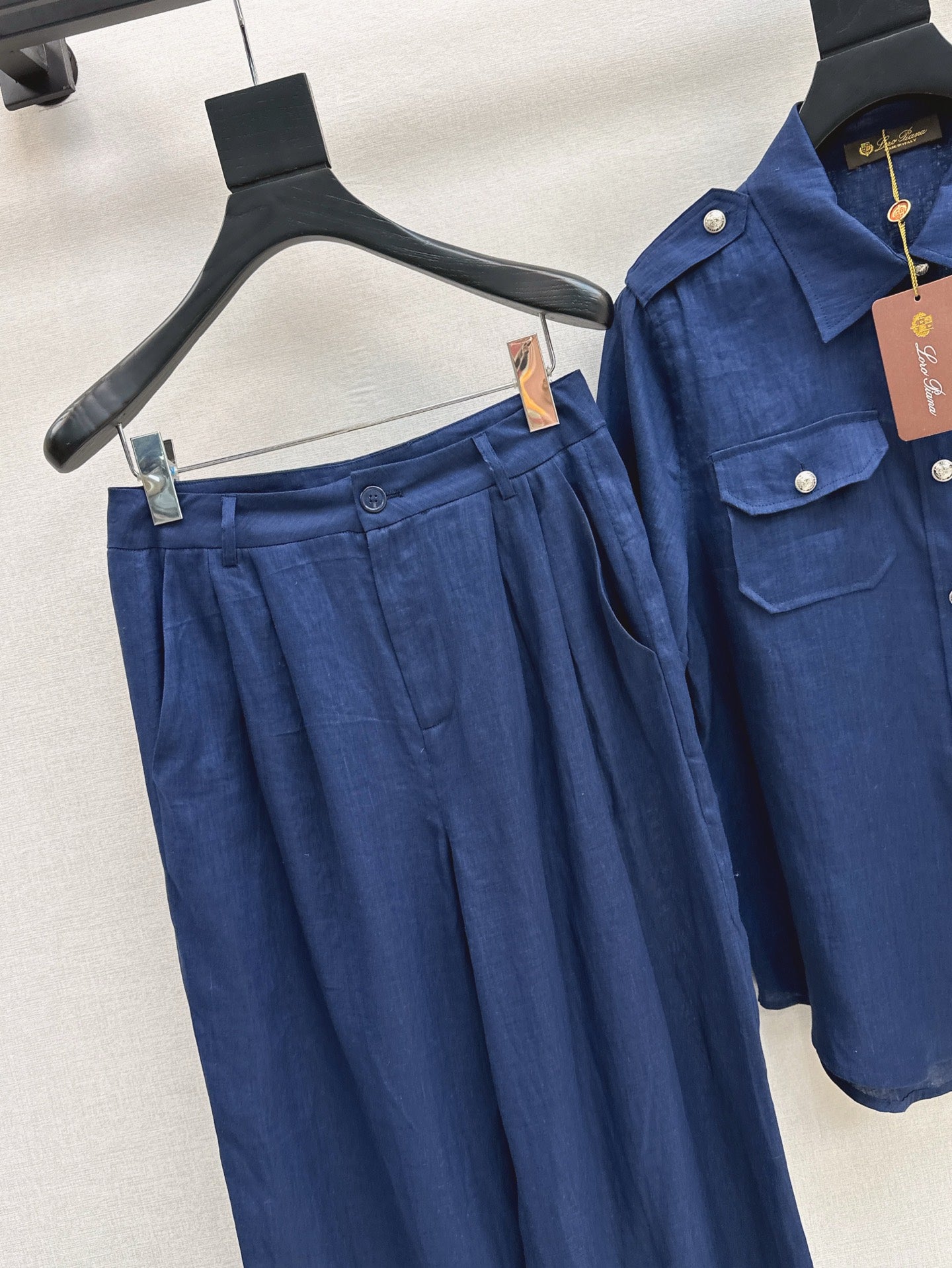 Lor*P 25ss workwear style linen shirt suit