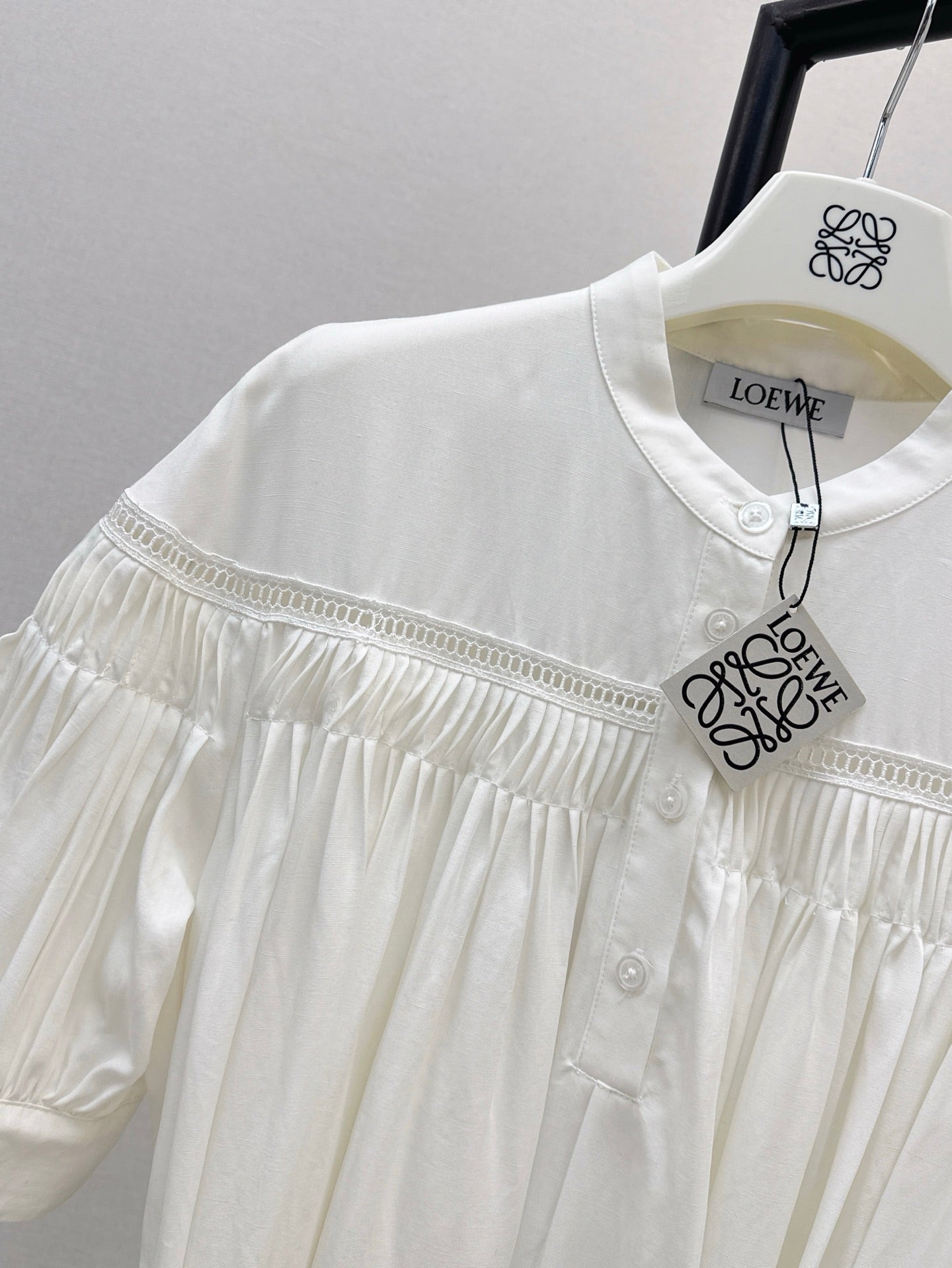 Loe* 25ss hollow patch belted dress