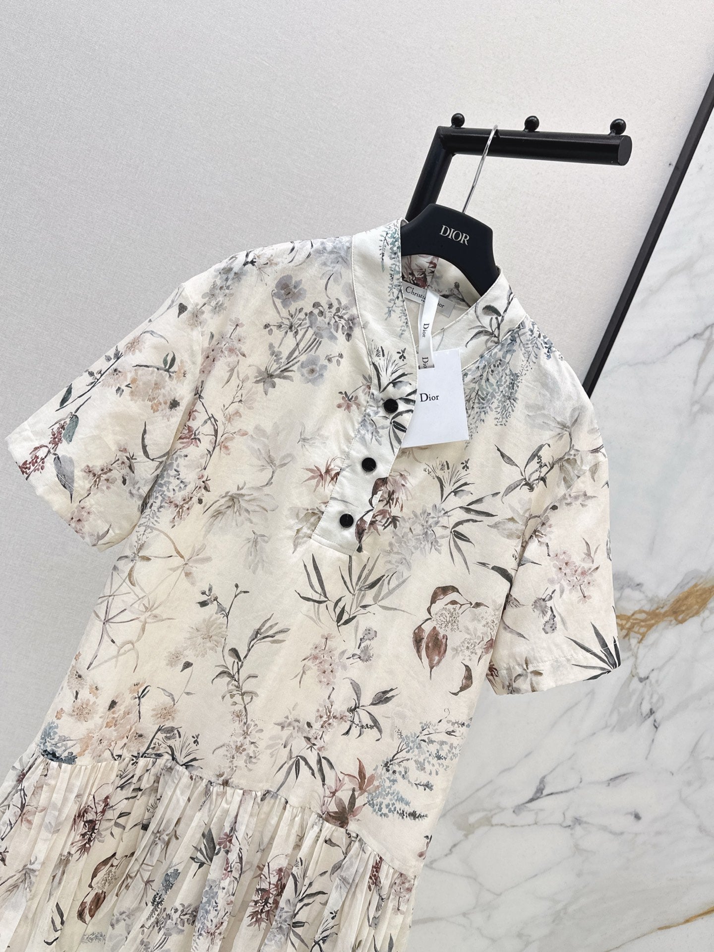D*r 25ss print pleated shirtdress