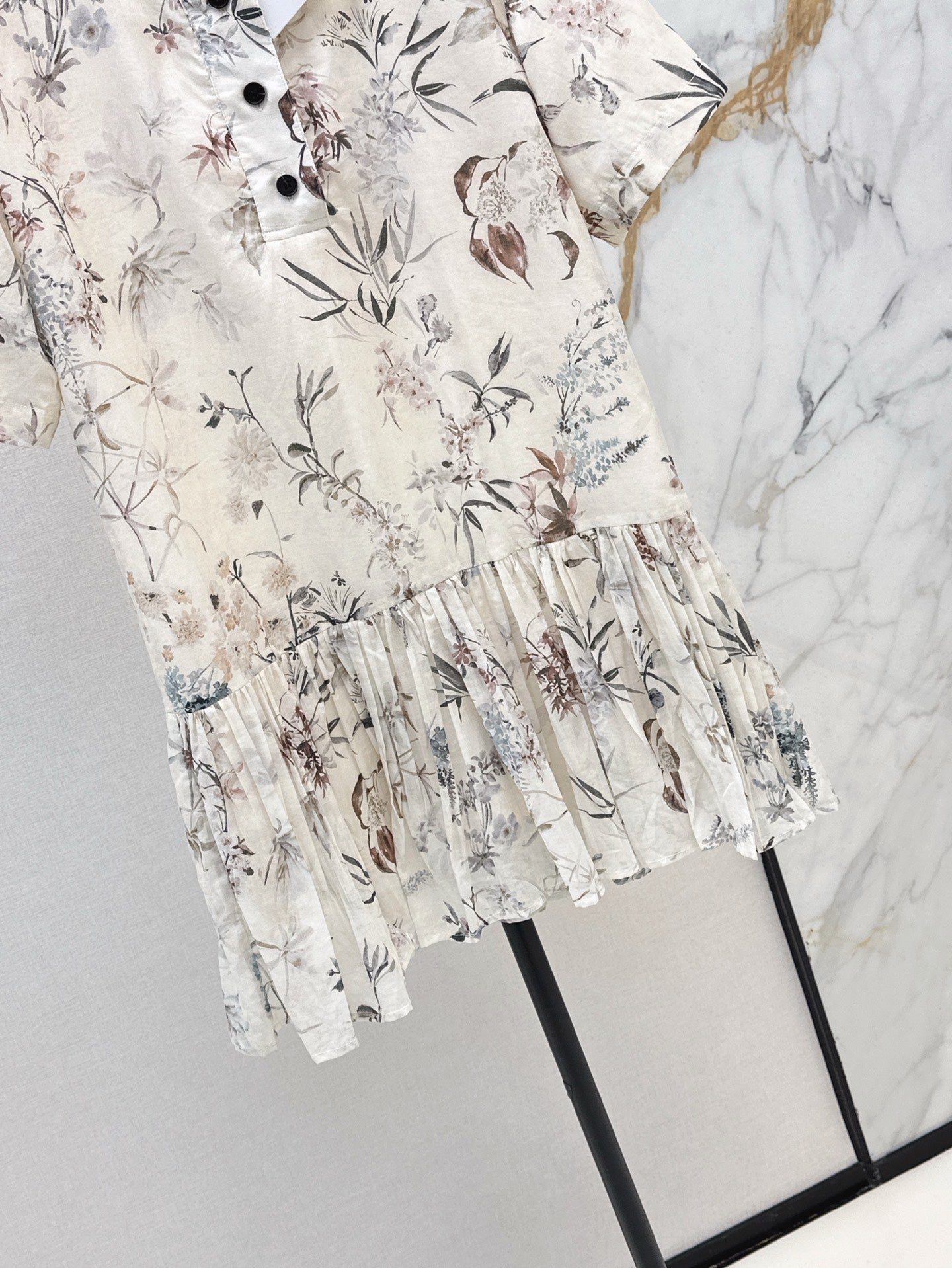 D*r 25ss print pleated shirtdress