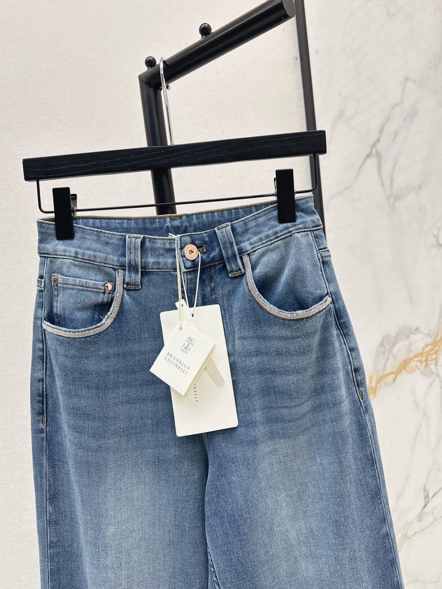 Brune*C 25ss washed denim pants