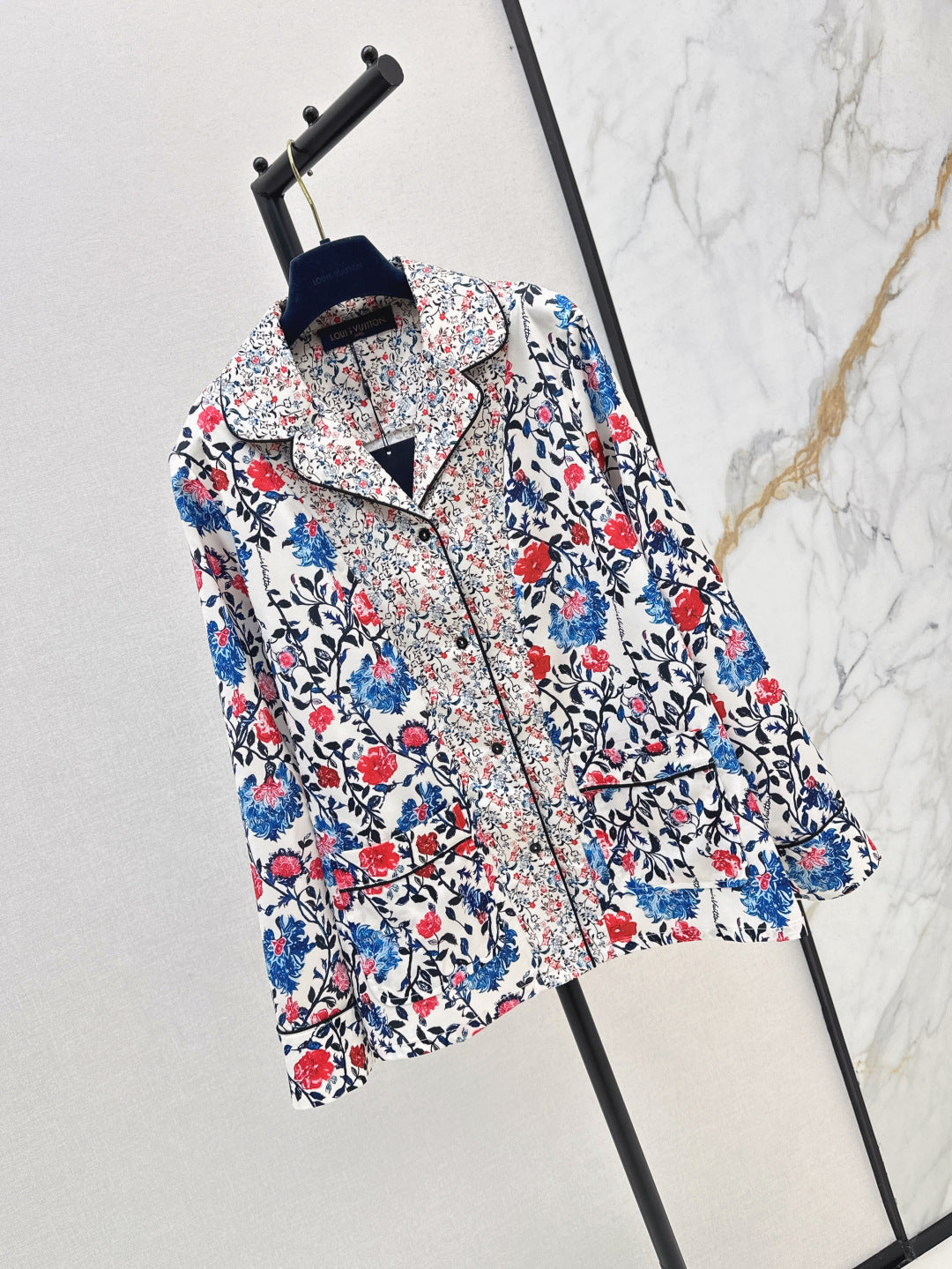 Loui* floral vine pajama shirt
