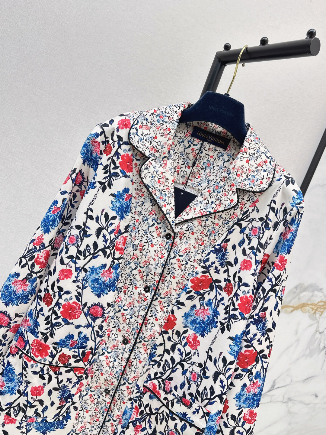 Loui* floral vine pajama shirt