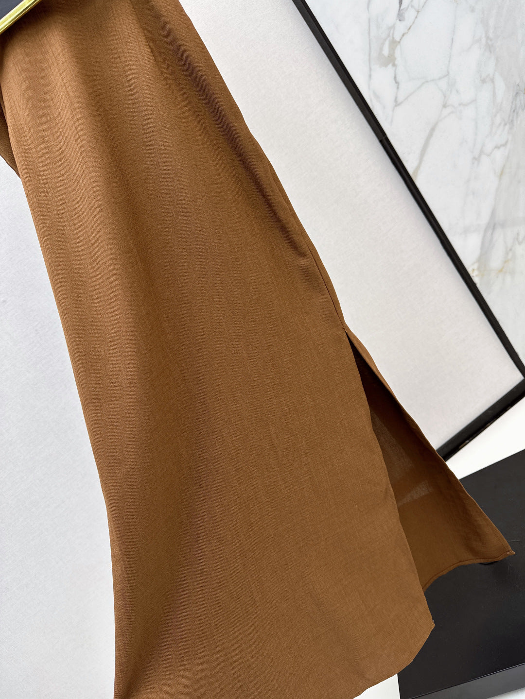 Lor*P 25ss linen-blend belted long dress