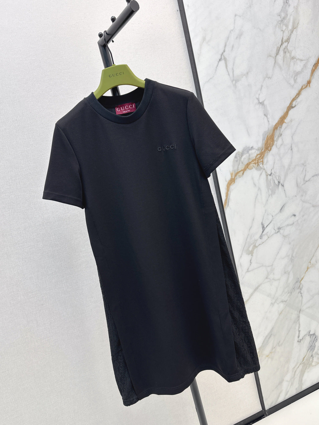 D*r 25ss embroidered cotton dress with lace side