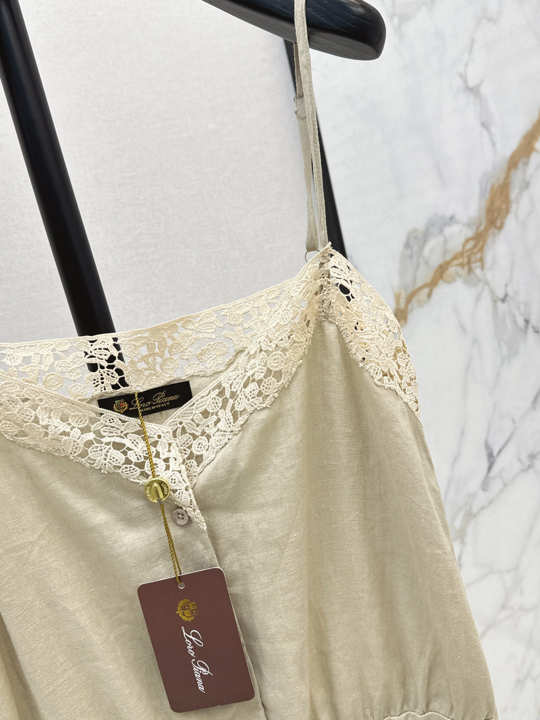 Lor*P 25ss lace trim slip jumpsuit