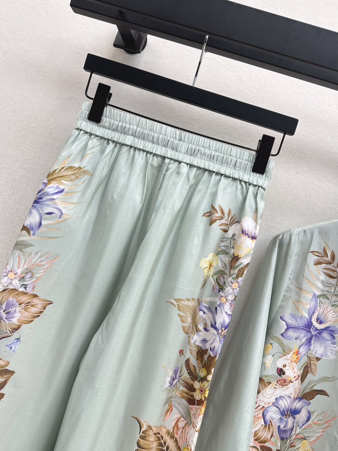 Zim* 25ss printed silk shirt and pants set
