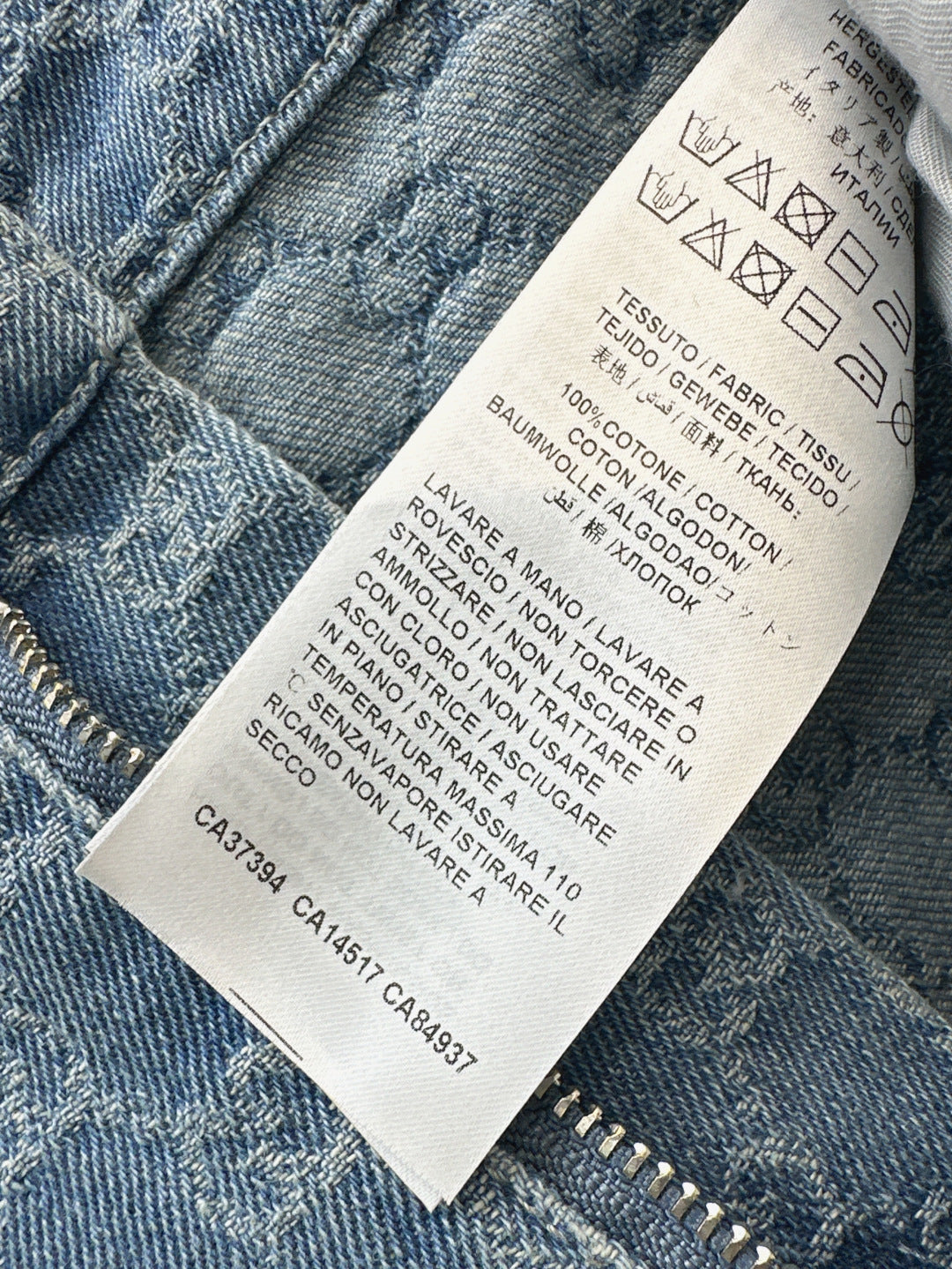 Gu* 25ss GG jacquard denim shorts