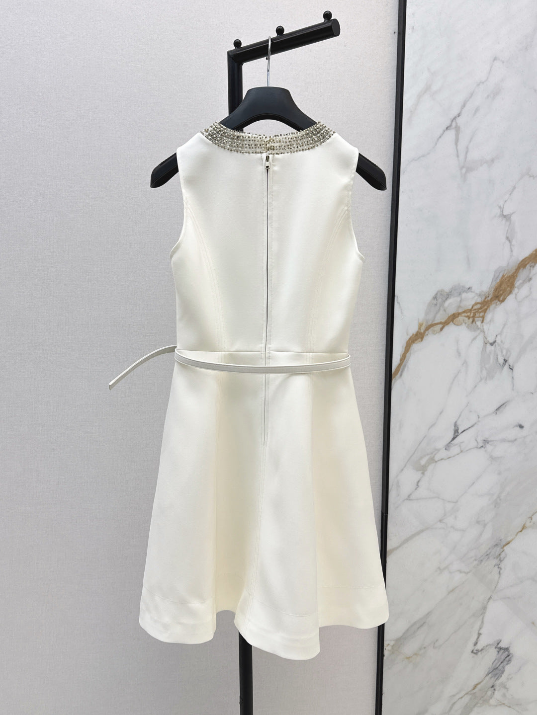 D*r 25ss pearls embroidered belted tunic dress