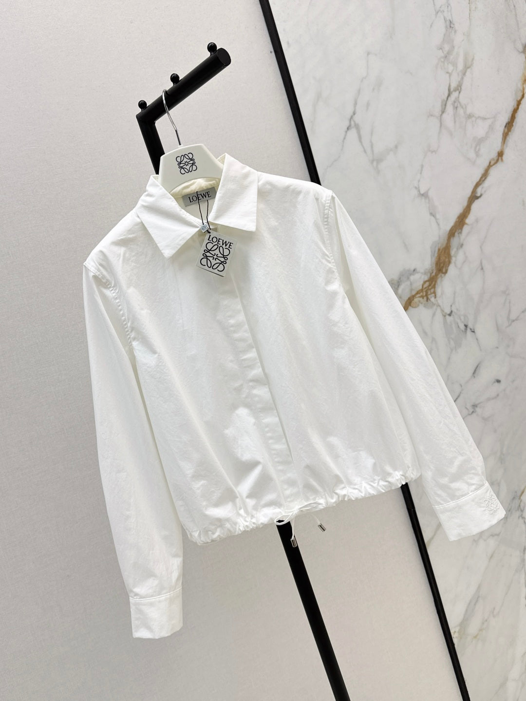 Loe* 25ss cotton ballon shirt and wrap skirt set