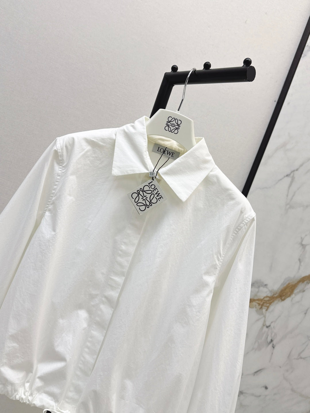 Loe* 25ss cotton ballon shirt and wrap skirt set
