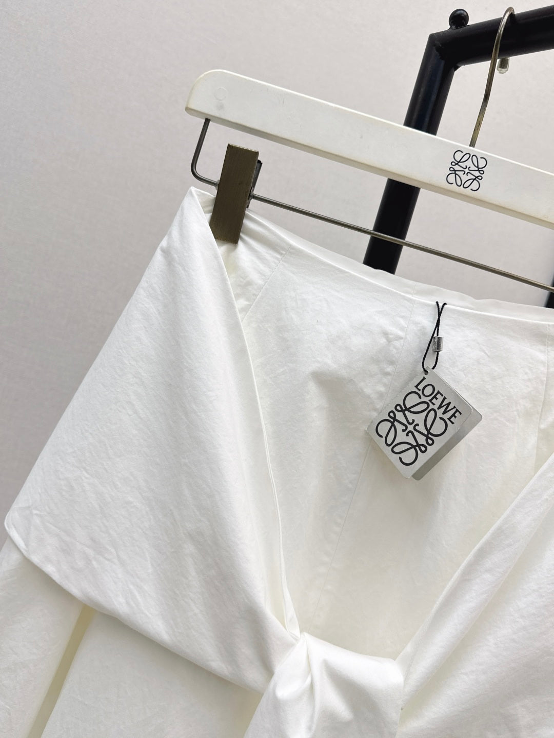 Loe* 25ss cotton ballon shirt and wrap skirt set