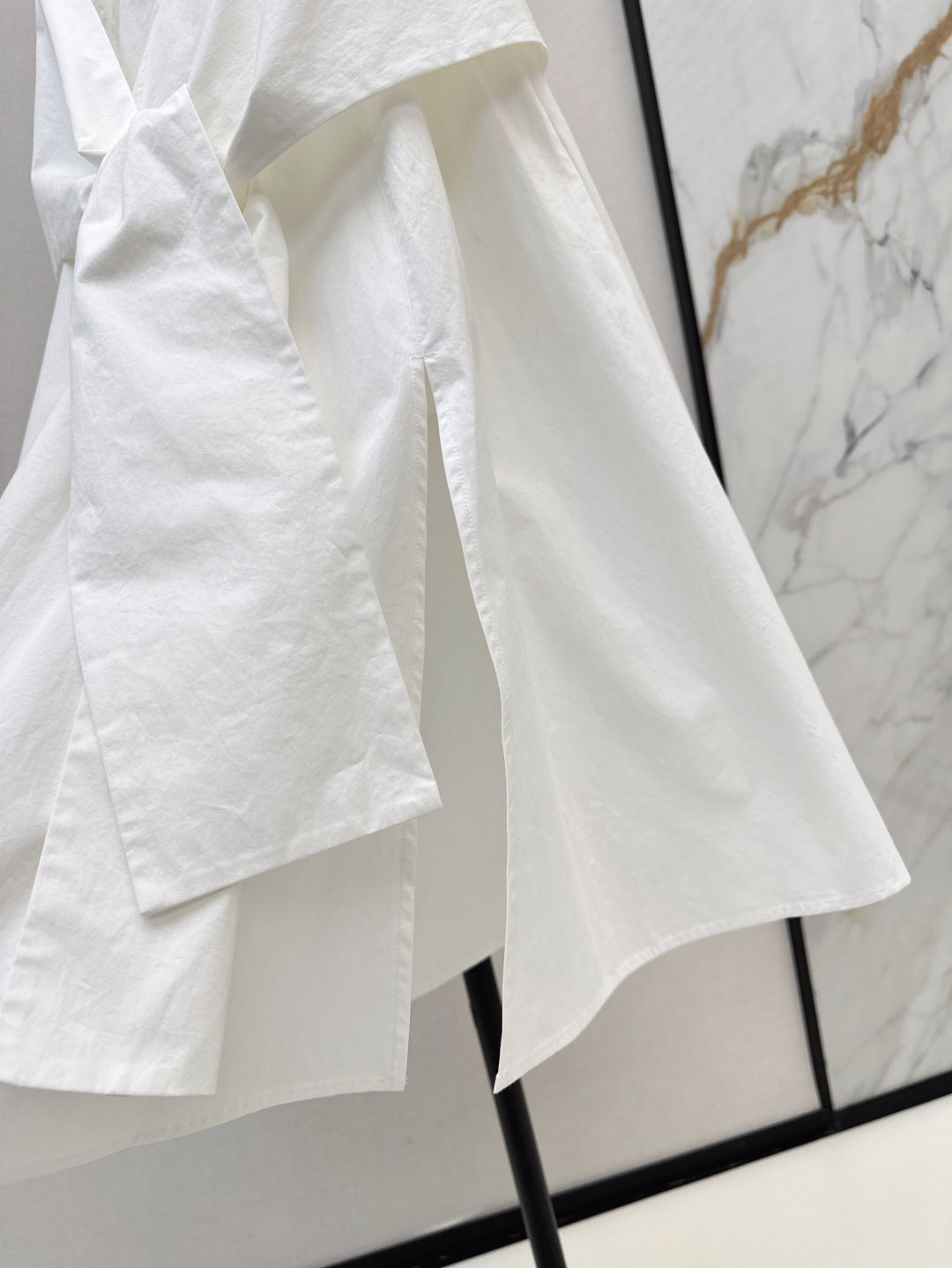 Loe* 25ss cotton ballon shirt and wrap skirt set