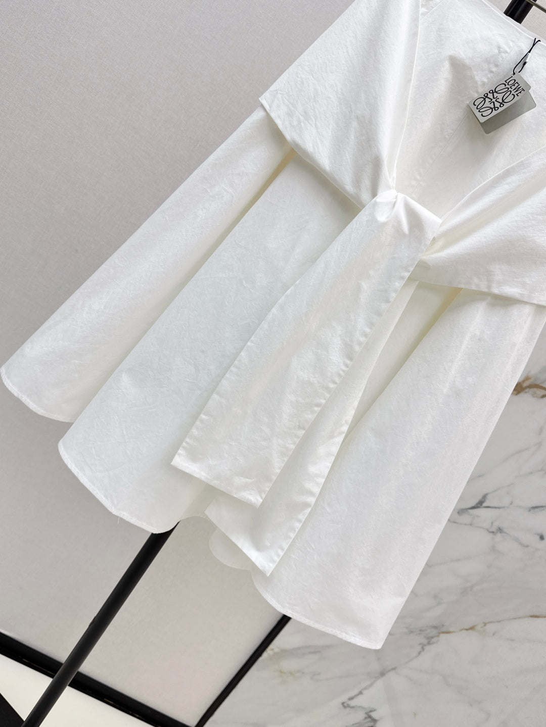 Loe* 25ss cotton ballon shirt and wrap skirt set
