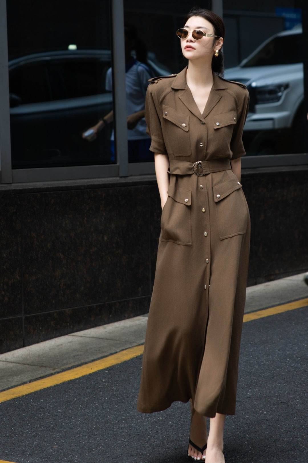 Lor*P 25ss belted trench dress