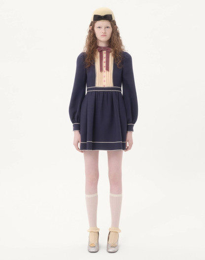 Valen* 25ss mini dress with velvet bow
