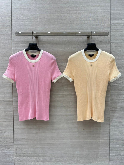 C*nel 25ss knitted short-sleeve top