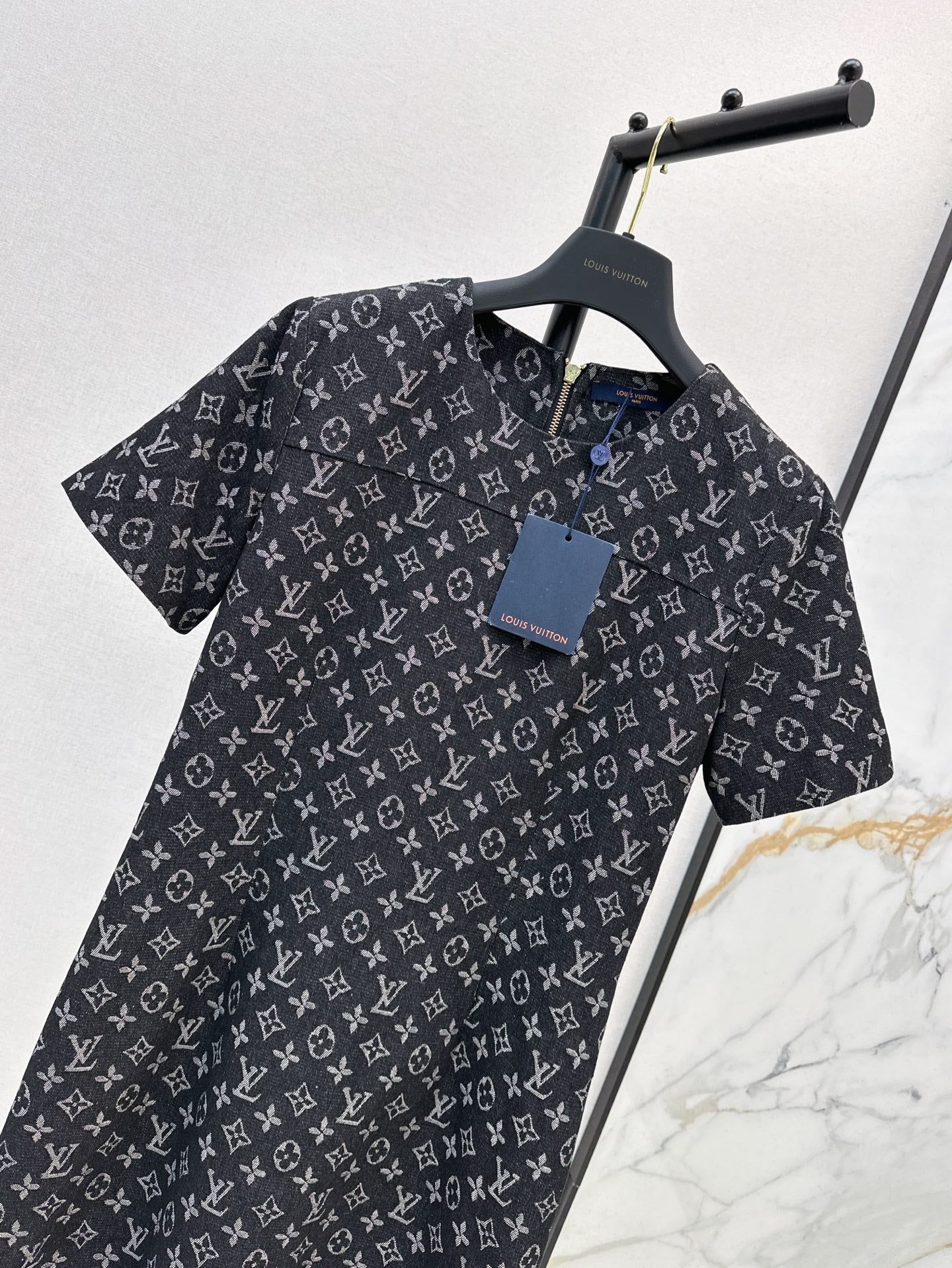 Loui* monogram denim dress