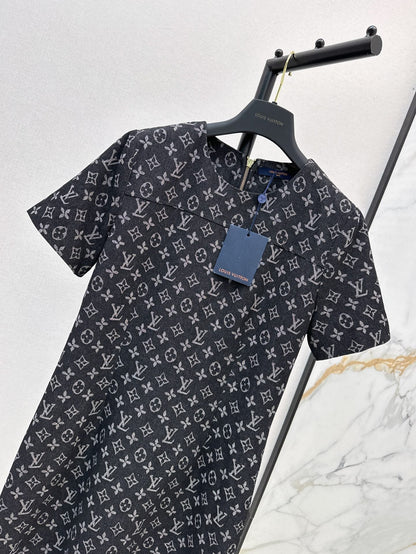 Loui* monogram denim dress