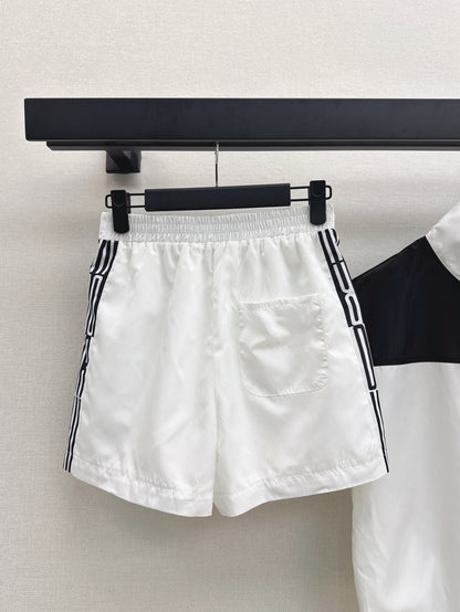D*r 25ss Sleeveless Jacket + Elastic Waist Shorts suit