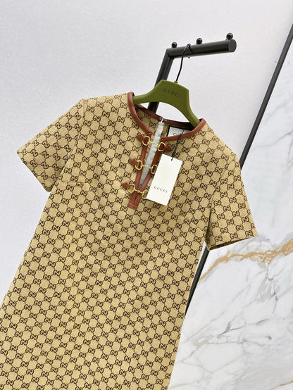 Gu* GG canvas dress with Horsebit