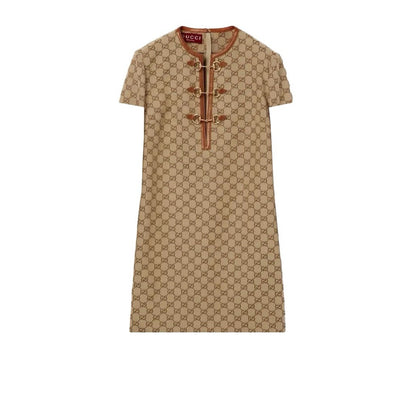 Gu* GG canvas dress with Horsebit