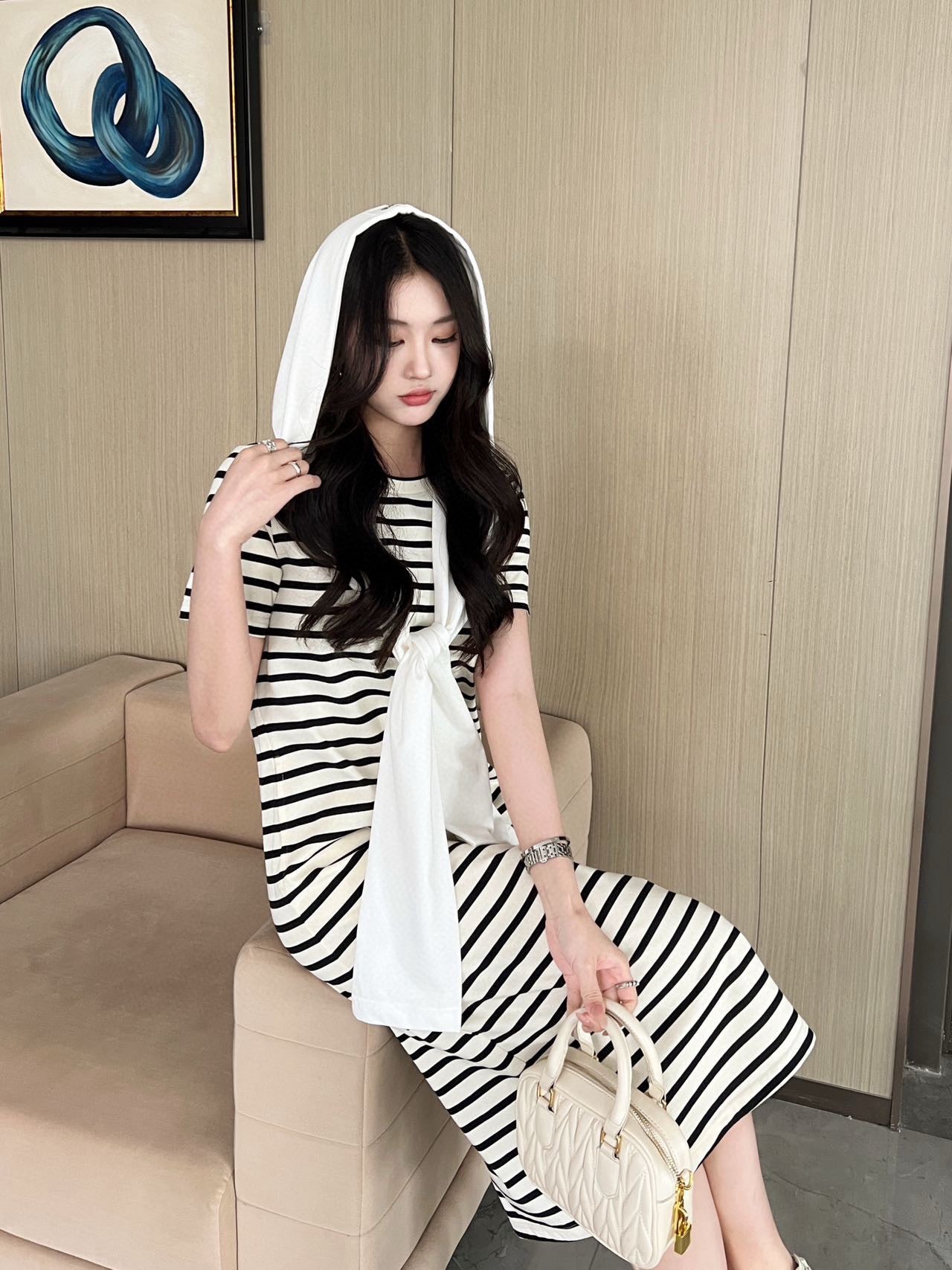 Jil* 25ss Striped casual straight dress
