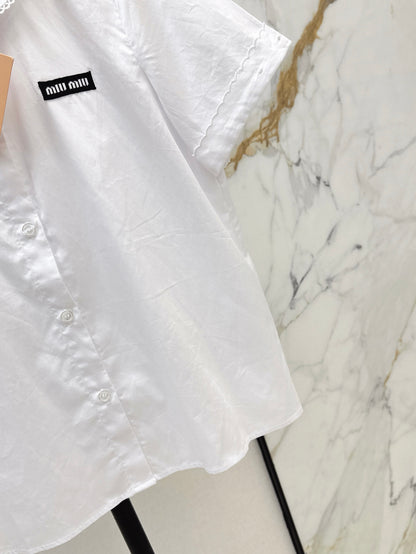 M*u 25ss Slubbed poplin shirt