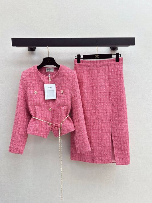 C*nel Pocket Jacket + Skirt suit