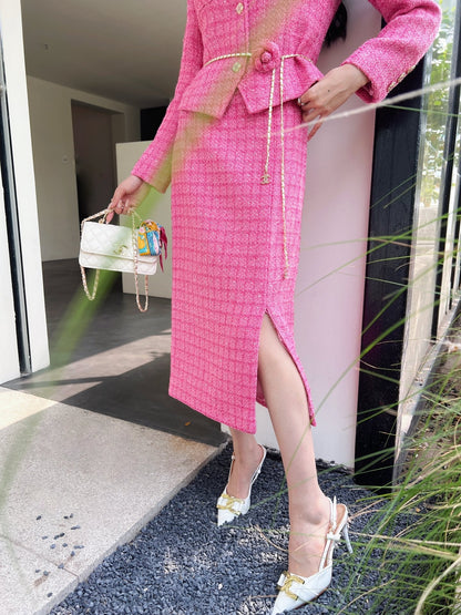 C*nel tweed Jacket + Skirt suit