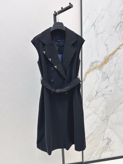 Loui* 25ss Belted Double-Breasted Dress