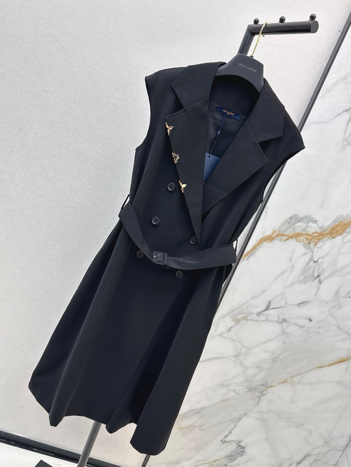Loui* 25ss Belted Double-Breasted Dress